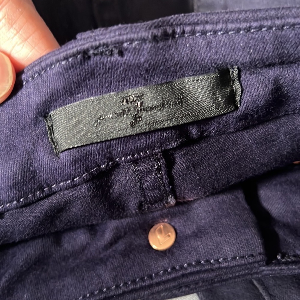 7 for all mankind dark purple coated super skinny jeans. Brand new never worn.